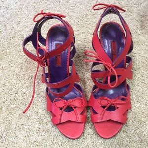 Carolina Herrera red strappy sandal - SZ 39